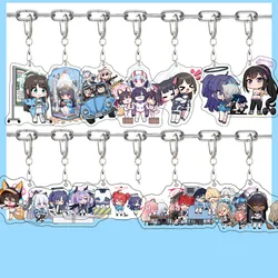 Anime Blue Archive Acrylic Figures Keychain Cartoon Cute Ichinose Asuna Bag Charms Fans Gift Women Pendant Chaveio Car Keyring