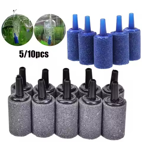 5/10Pcs Aquarium Cylinder Shape Air Stone Mineral Bubbles Release Fish Tank Punp Airstone Aeration Aerator Accessories