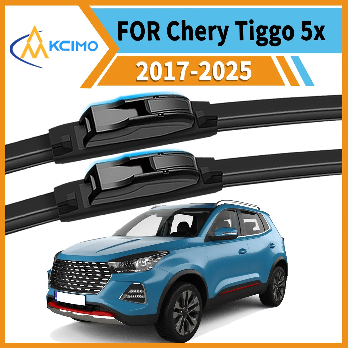 

Essential Safety Duo 2 Front Wiper Blades for Chery Tiggo 5x 2017-2025 Year-Round Clear Vision & Quiet Smudge-Free Operation