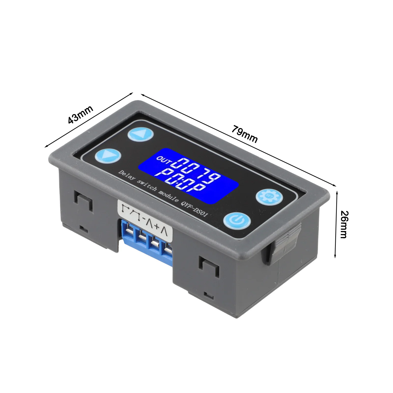 DC12V Programmable Digital Timer Relay Module with LCD Display for Industrial Timing Applications and Circuit Prototyping