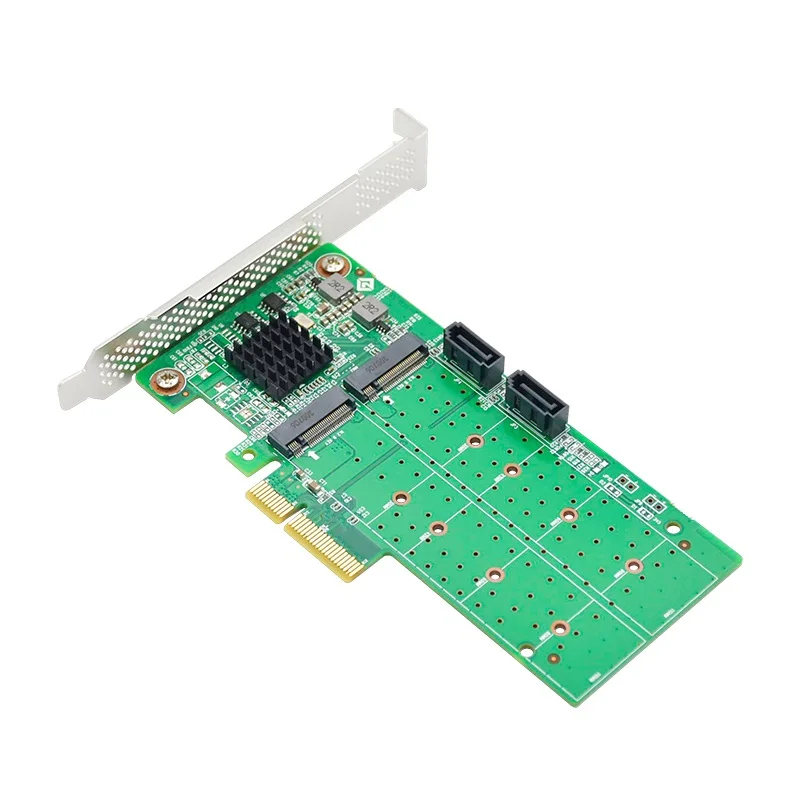 Disk array card PCIe x4 to 2-port M.2+2-port SATA Marvel9230