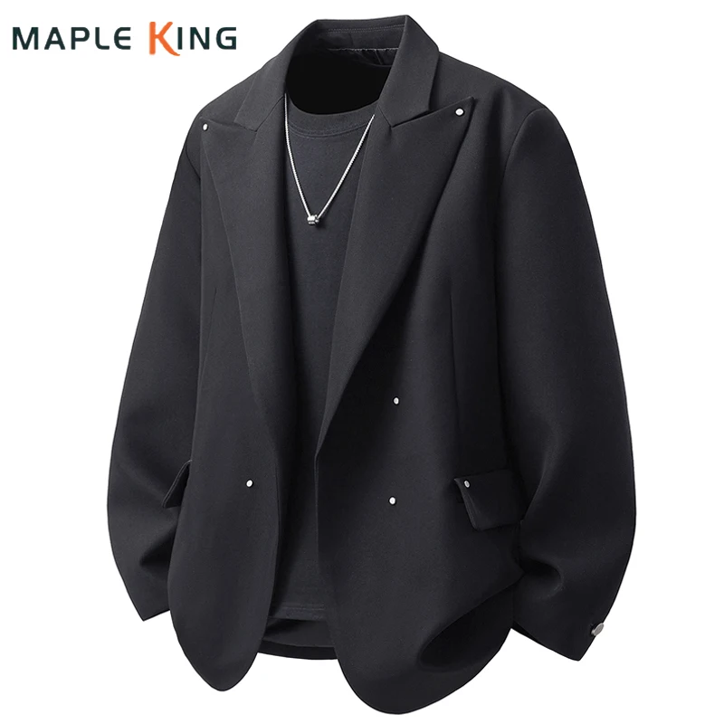 

Черный мужской пиджак в стиле Ямамото, роскошный свободный кардиган-куртка 2026, винтажный элегантный пиджак для мужчин, японская униформа