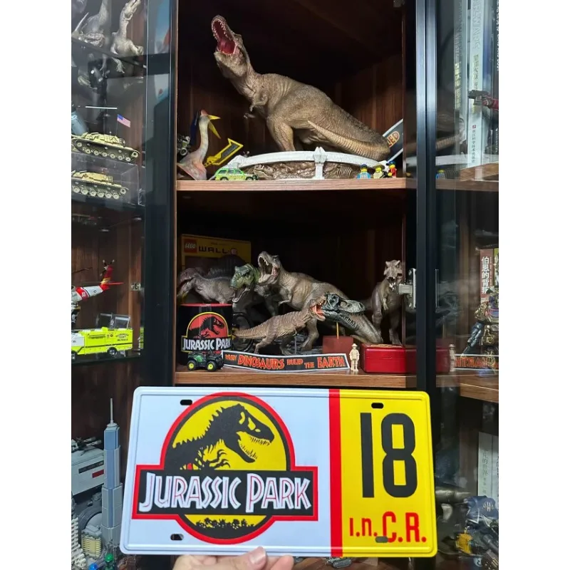 Jurassic Park Decorative Licence Plate Action Figures Car Culture Periphery 15x30cm Children's Toys Birthday Gift