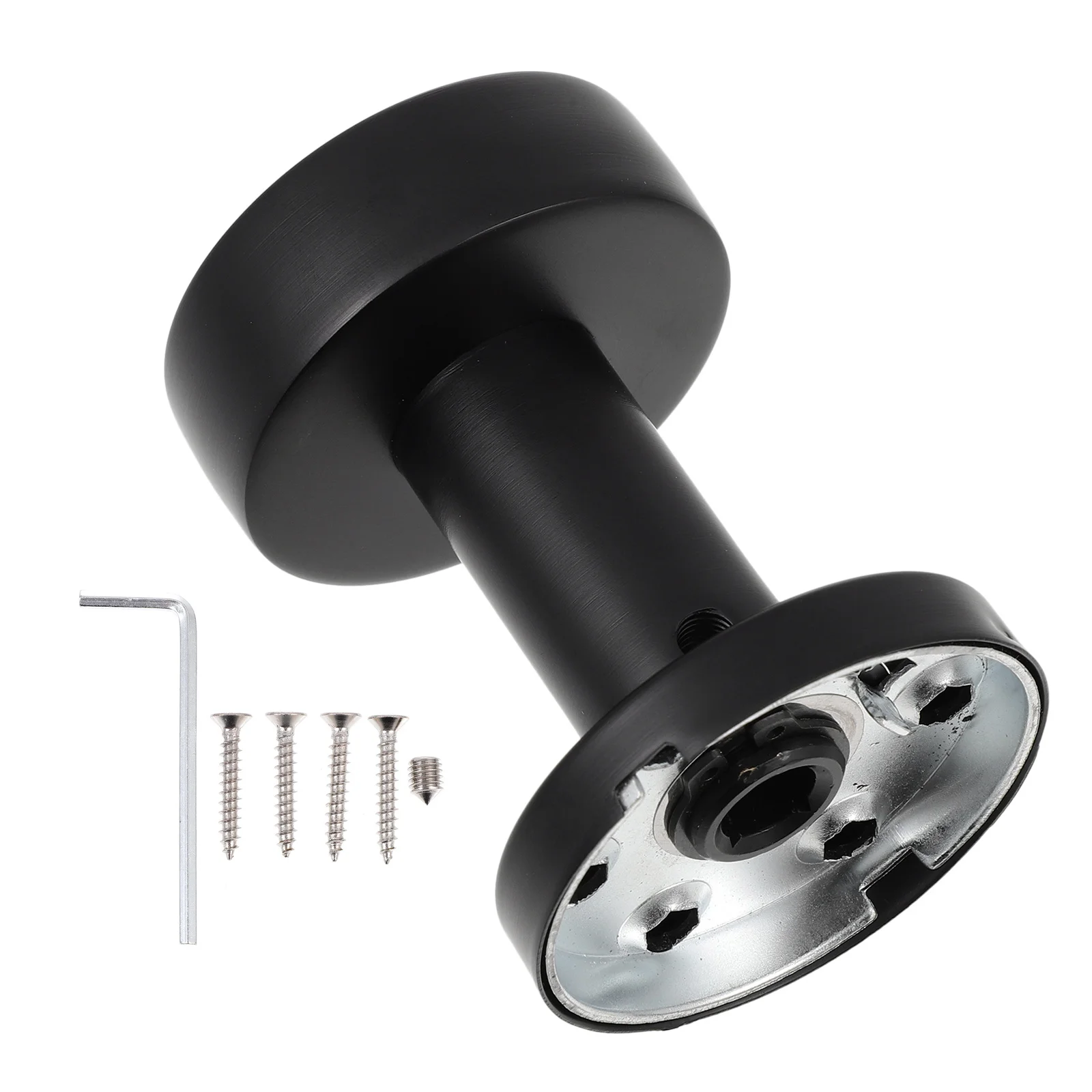 

Multipurpose Door Knob Lock Black Bathroom Bedroom Dorm Apartment Keyless Entry Portable Durable Easy Install Remove