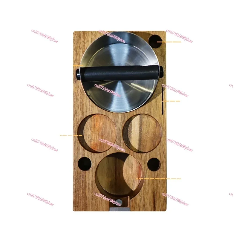 Powder Press Coffee Maker Handle Holder 51/58mm Powder Press Set Solid Wood Multifunctional Storage Box