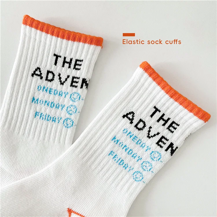 4 Pairs Socks Boys Trendy Bandhnu Socks Autumn Children Kids Cotton Socks Mixed Color Pattern