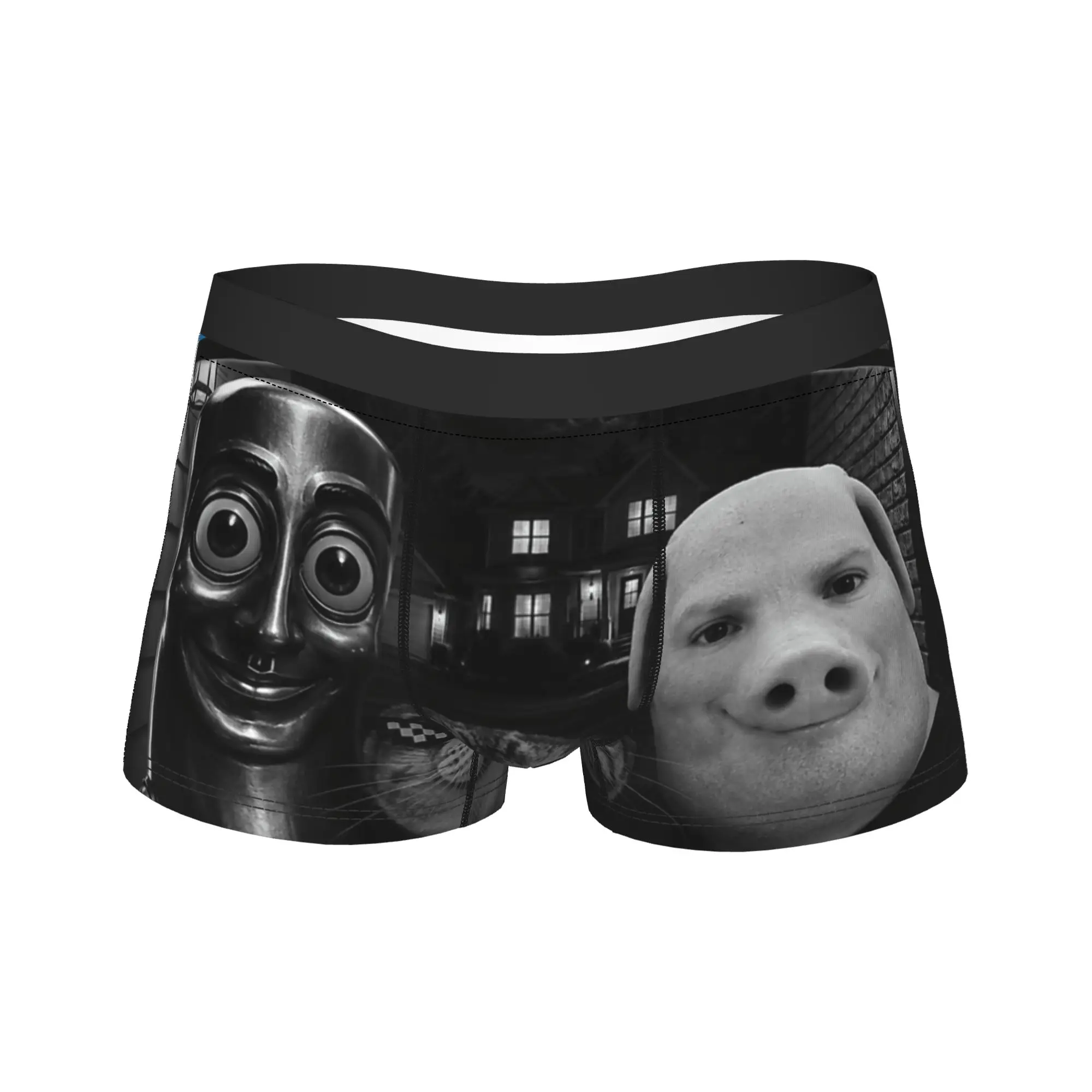 Tung Tung Tung Sahur John Pork Meme Brainrot Boxershorts Pouch Underwear Quality Boxer Brief Soft Trend Men's Panties Plus Size