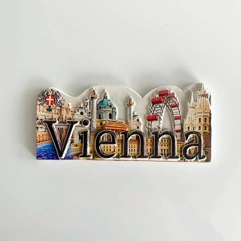

Austria Vienna City Architecture Home Decoration 3D Painted Fridge Magnets World Travel Souvenirs