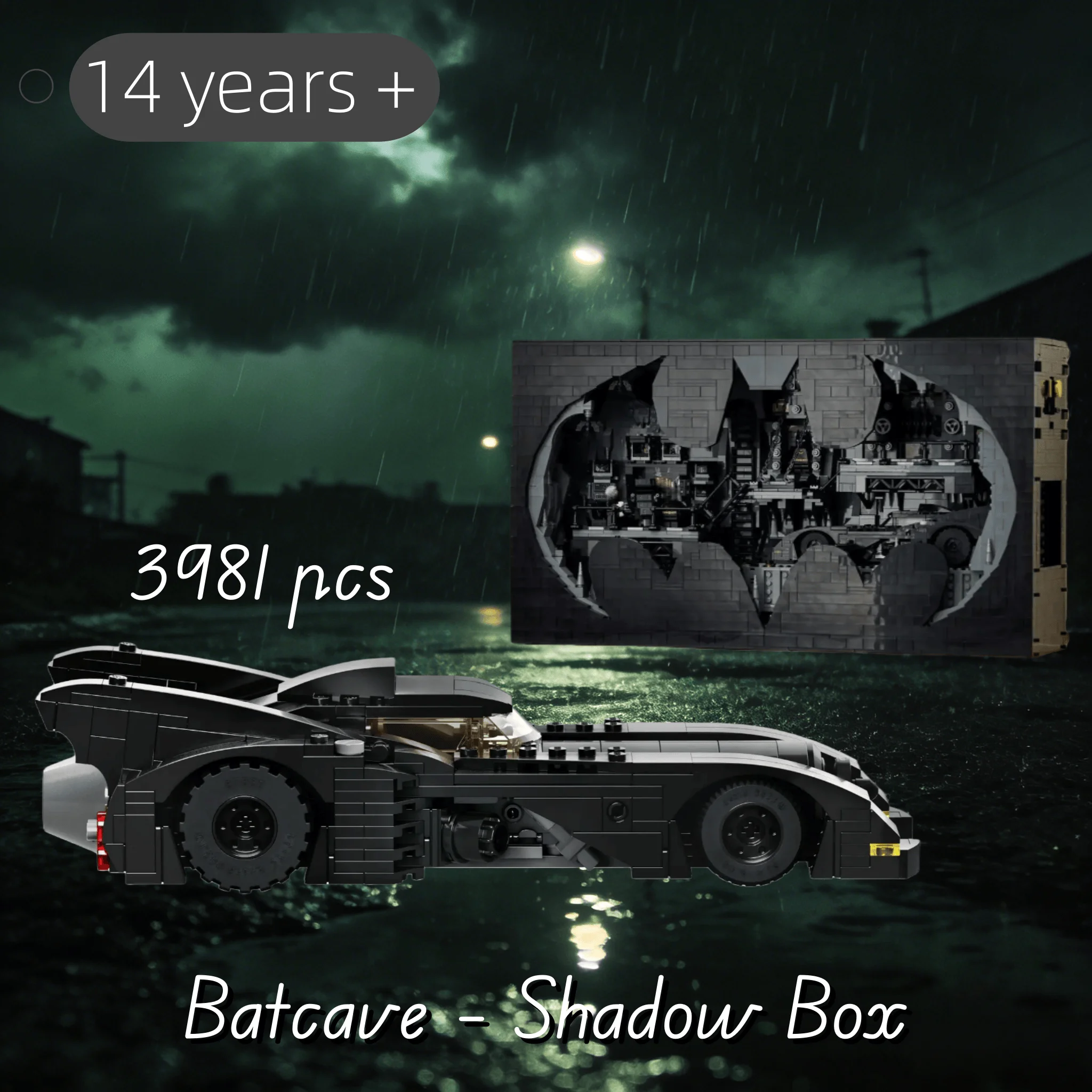 

В наличии: Набор модульных строительных блоков Batcave Shadow Box 76252, 3981 деталь, модель супергероев, кирпичики для взрослых и детей, рождественские подарки 2026