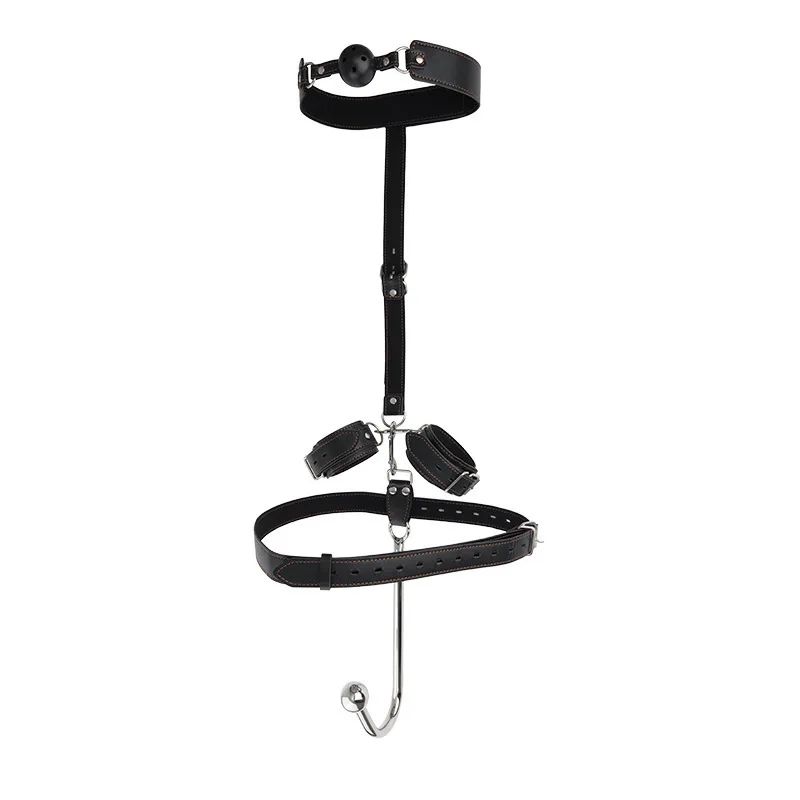 Adult productsmMetal Anal Plug Reverse Hand Back Cuffs Binding Restraint Court Toys