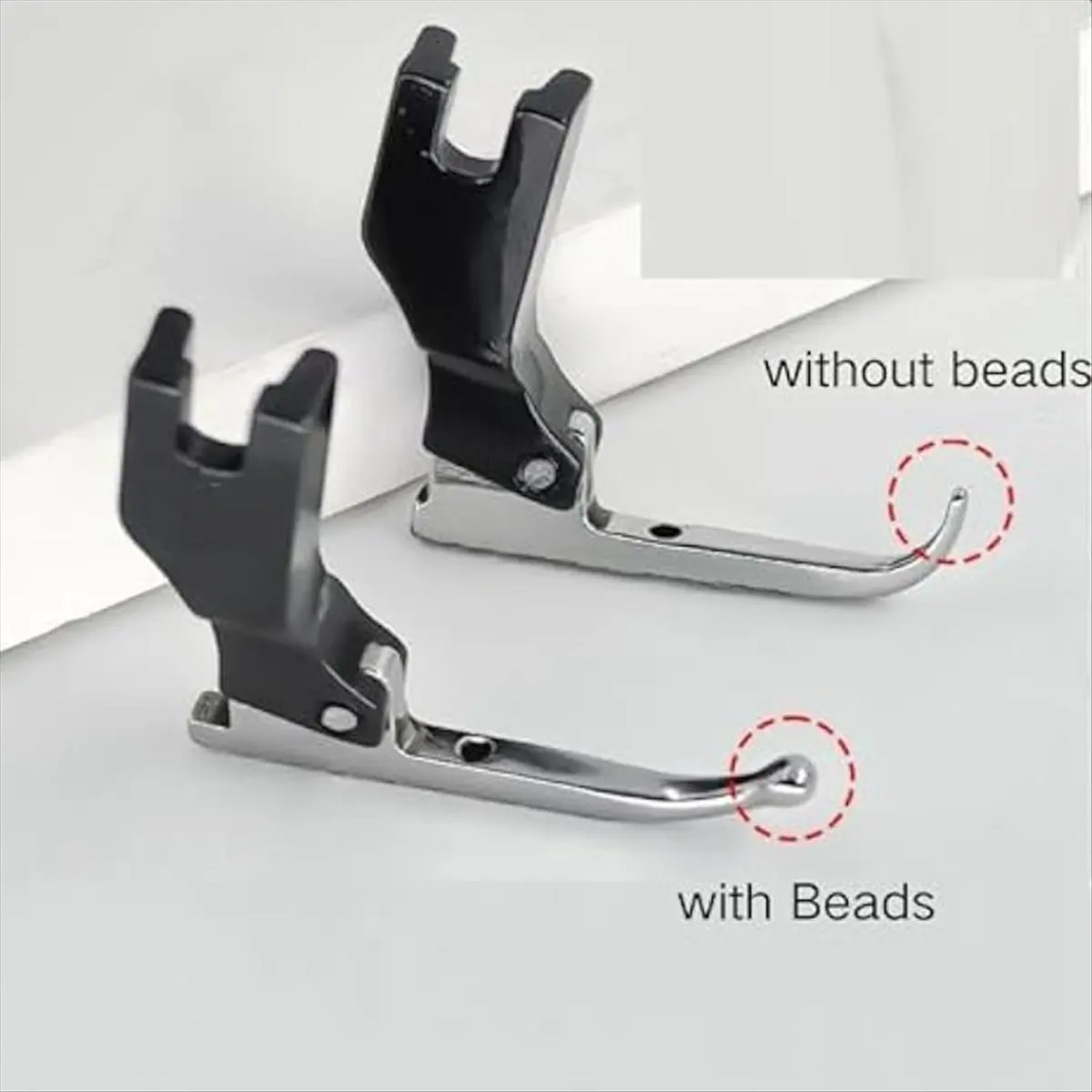 FTGT-2pcs P369 Bead Sequin Special Presser Foot,Sewing Presser Foot,Wedding Dress Bead Fabric Sewing Machine Accessories