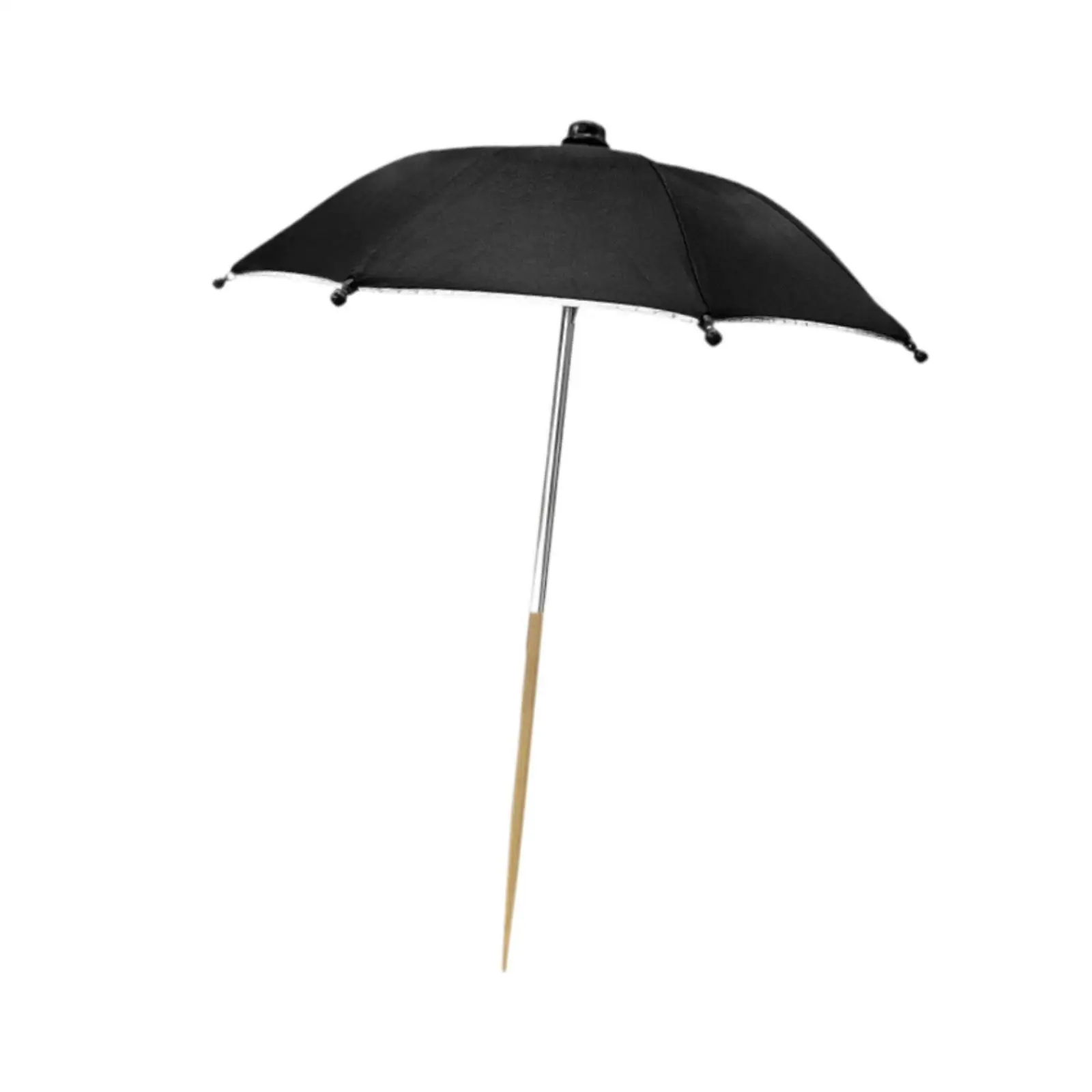 Plant Umbrella with Bamboo Stake Windproof Sun Protection Patio Shade Outdoor Parasol for Young Plants