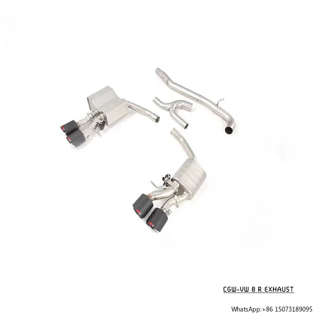 CGW New Design Exhaust Piping Valved Muffler Cat-back for MK8 R 2.0T Variant 2022+ Carbon Fiber Exhaust Tips