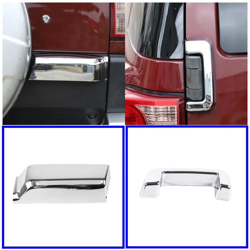 Car Accessories For Toyora FJ Cruiser 2007-2021 Modified ABS Chrome Tailgate Rotary Shaft / Tailgate Handle Cover Decorate Trim