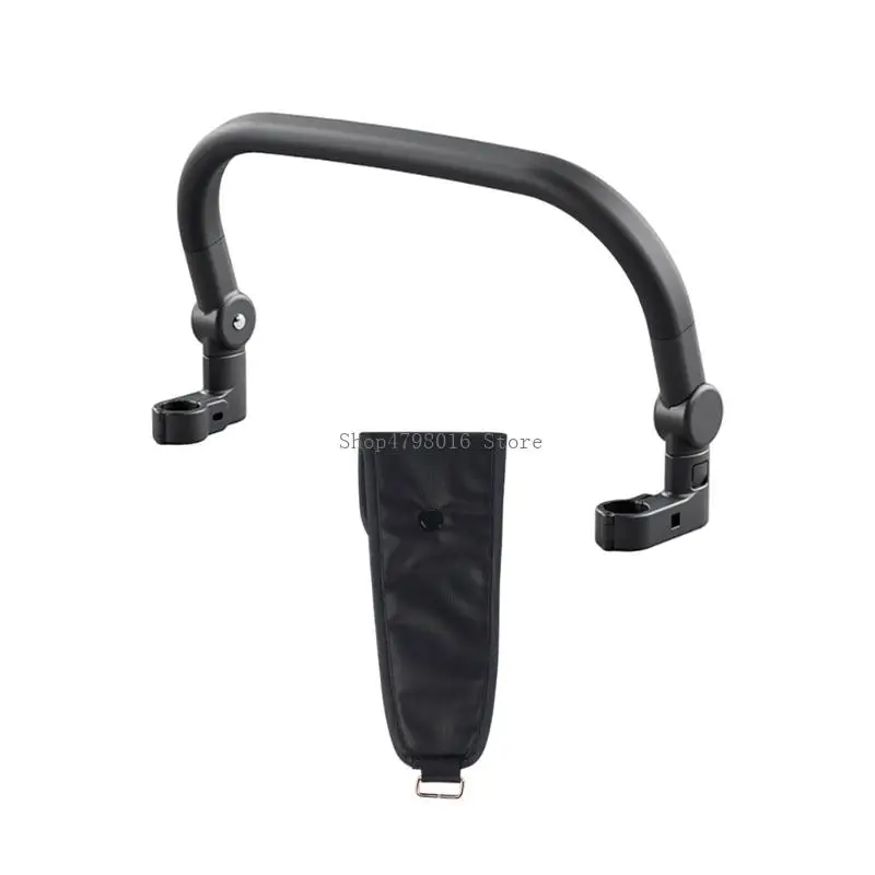 1 Set Baby Carriage Safety Upgraded Set Front Crotch Belt Easy Installation Security Fence Handrail Black