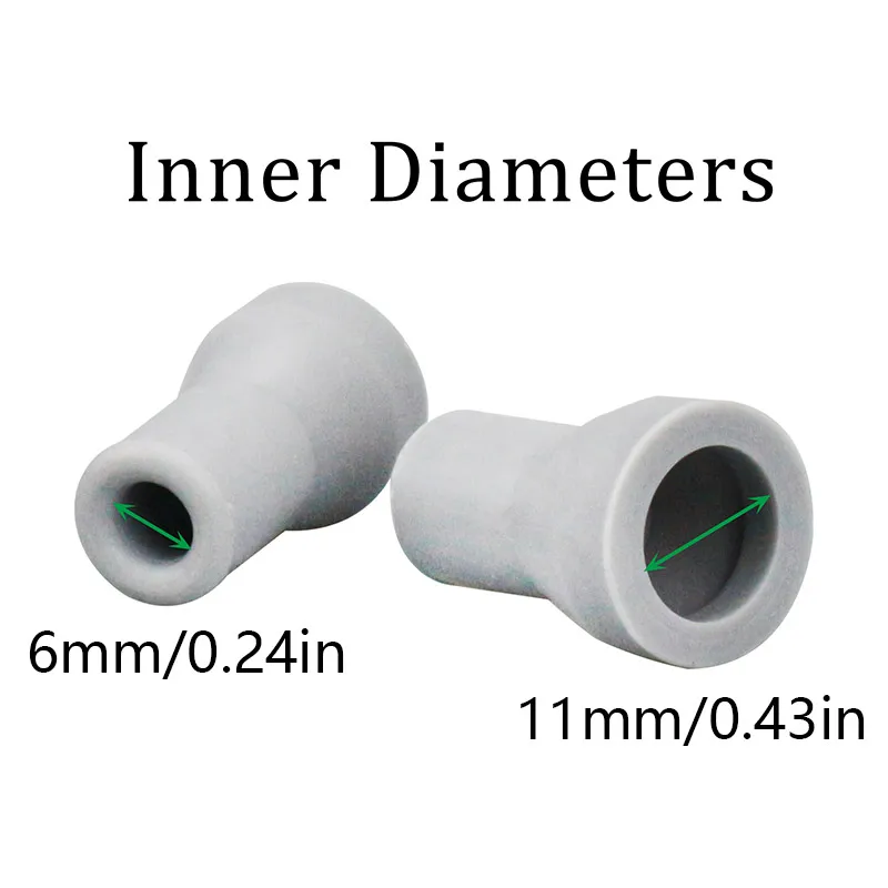 5 قطعة قاذف لعاب الأسنان المطاط المفاجئة تلميح محول 6 مللي متر 11 مللي متر ضعف شفط تلميح محول قطع الغيار لوحدة طب الأسنان #6