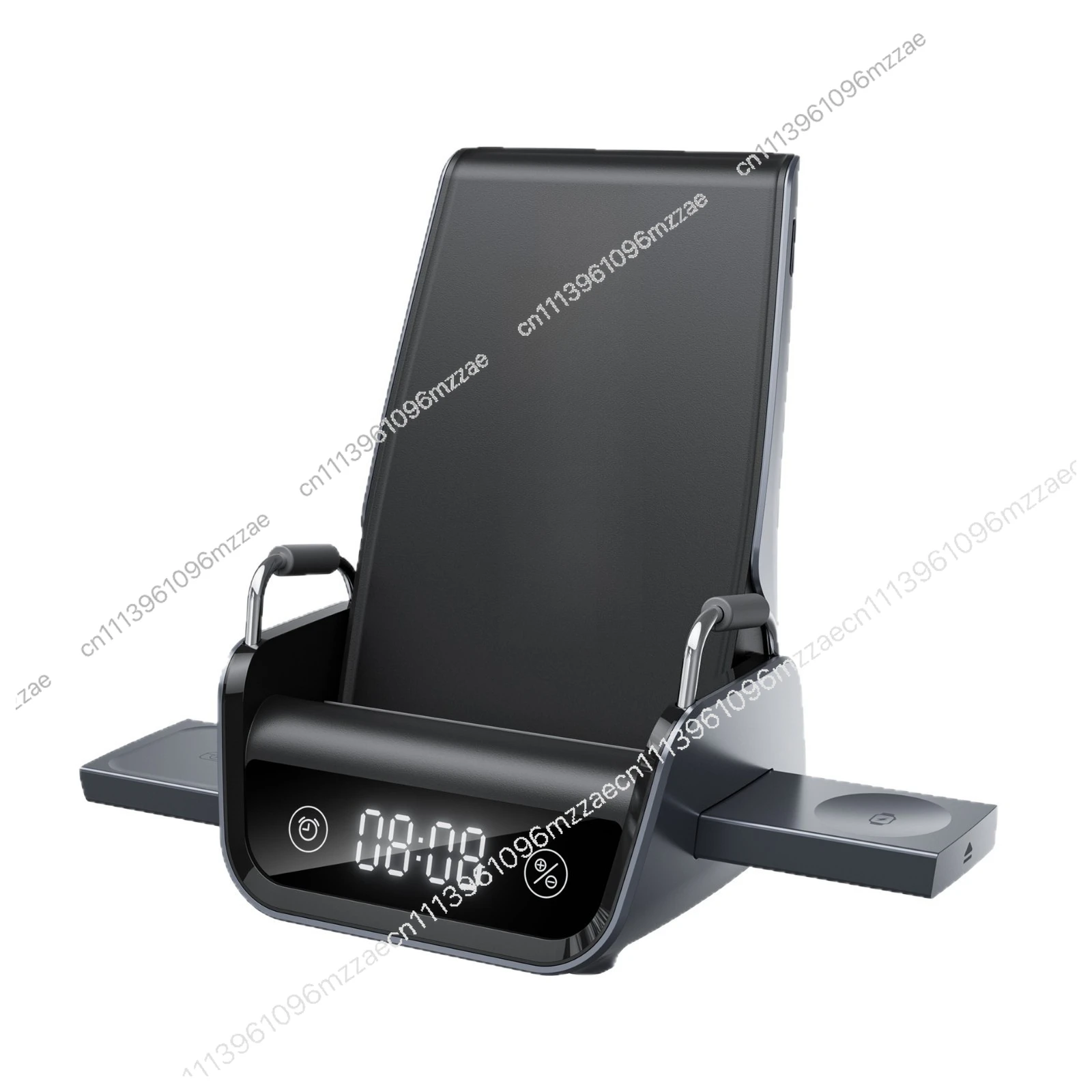 

New Desktop Multi-function Wireless Charger Clock for Mobile Phone Earphones