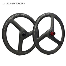SILVEROCK Trispoke Carbon Disc Brake Wheels 20 inch 451 Centerlock 11 Speed for Fnhon JAVA Minivelo Folding Bike 3Spoke Wheelset