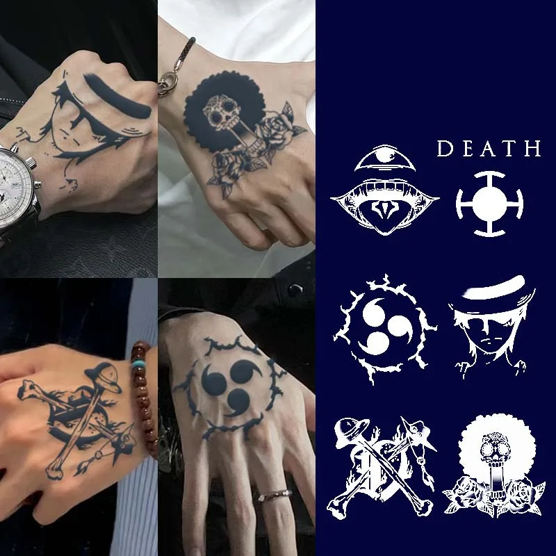 

Skeleton Cartoon Juice Herbal Tattoo Sticker Waterproof Durable Digital Pattern Art Fake Tattoo Men Women Personalized Tatto Set