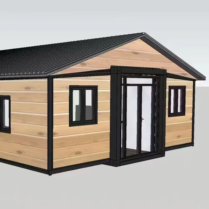 Customized Galvanized Steel Prefabricated Modern 20ft 40ft Expandable Container House Modular For Hotel Use 2 Rooms Fireproof Wi