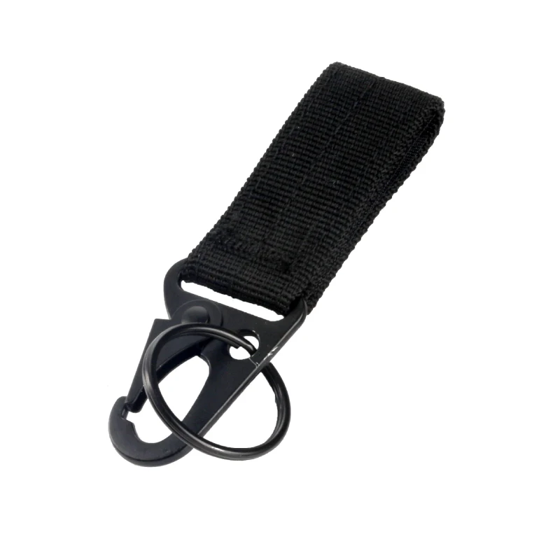 1 Pcs Tactical Gear Clip, Nylon Key Ring Holder or Tactical Belt Keepers Military Utility Hanger Carabiner Tactical Molle Hook