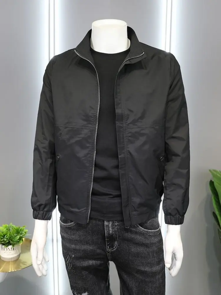 سليم صالح الرجال Jaet لون نقي Sli رداء علوي غير رسمي الراقية ملابس خارجية ربيع الخريف النسخة الكورية الجديدة الشباب معطف Faionable