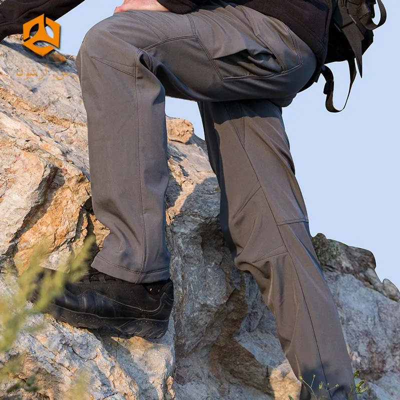 aokn-outdoor-men's-thickened-fleece-lined-soft-skiing-trousers-winter-warm-waterproof-windproof-tactical-cargo-pants