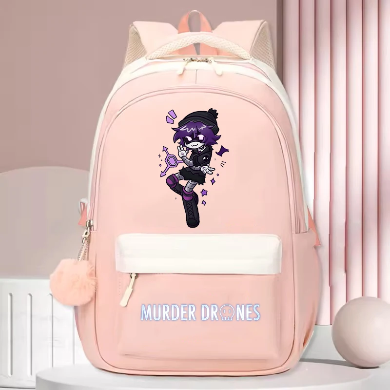 

Murder Drones Printed School Backpack Student Girl Durable Bookbag Lightweight Outdoor Sport School Bag Women Laptop Bagpack