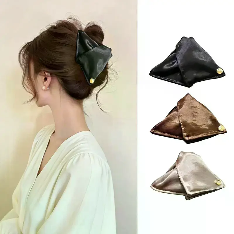 French Shell Triangle Hair Clips Women's French Luxury Shark Clip Hair Accessories Premium Sense Commuter Hair Clip