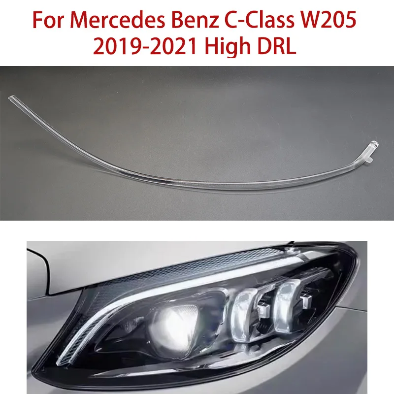 

Для Mercedes Benz C-Class W205 LED 2019-2021 Автомобильная фара DRL Light Guide Трубка фара дневного света Guide Angel Eye