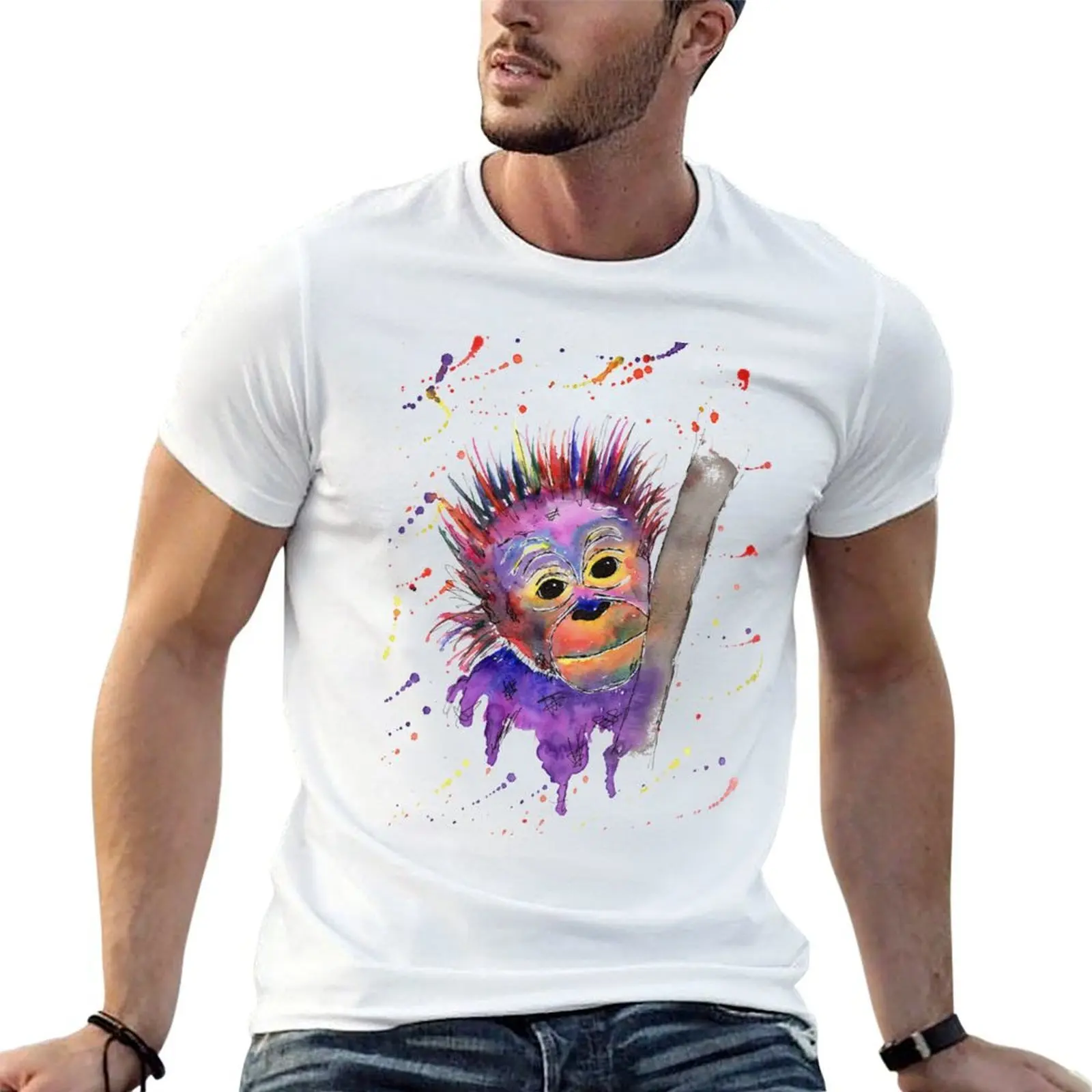 

man t t mens shirts T-Shirt man heavy the shirt shirts cotton graphic Baby graphic Flinty t Orangutan