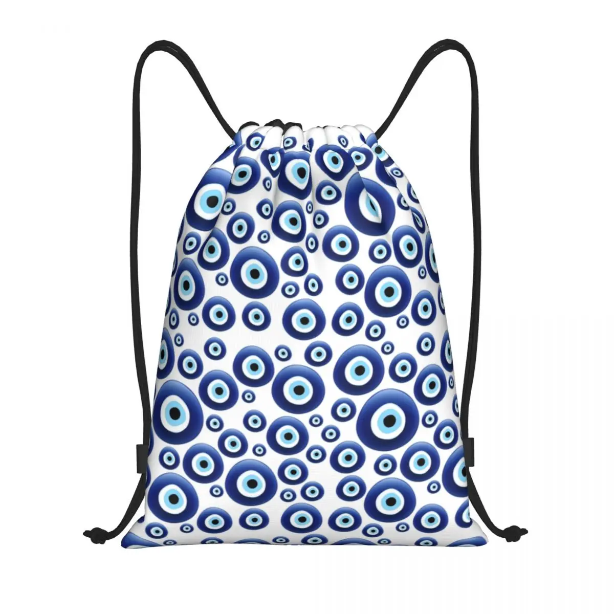 Mediterranean Evil Eye Protection Drawstring Bags Portable Gym Sports Sackpack Lucky Charm Amulet Hamsa Training Backpacks