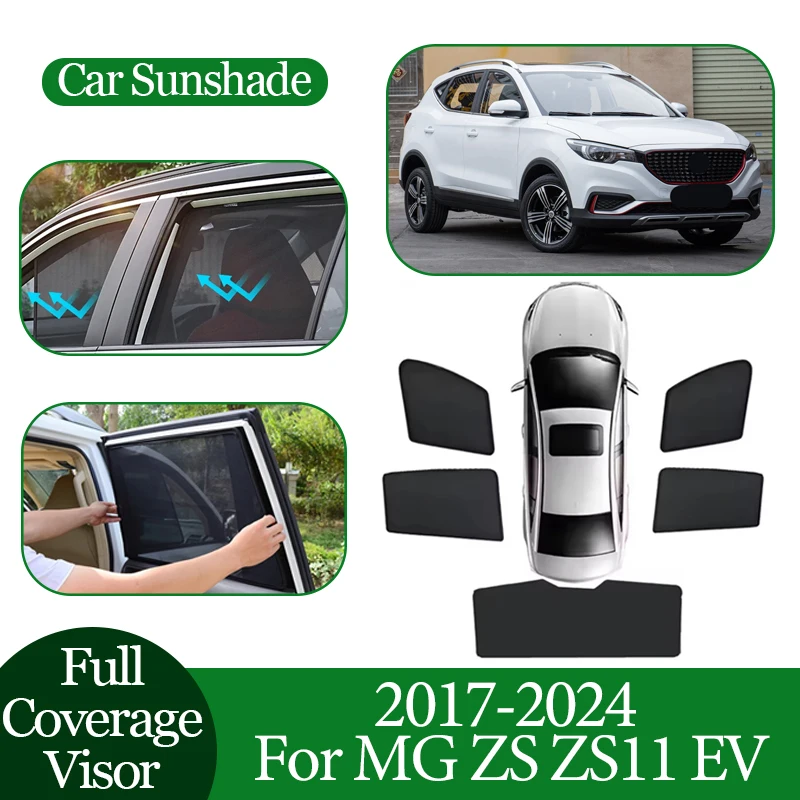 

Солнцезащитный козырек на окно автомобиля для MG ZS ZS11 EV 2017 ~ 2024, магнитное покрытие, солнцезащитный козырек, защита конфиденциальности, автомобильные аксессуары