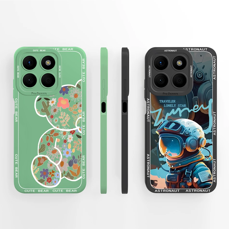 For Honor X8b Case For Honor X8A X8 Phone Back Cover Panda Baby Fundas Full Protection Soft Liquid Silicone Shockproof Bumper