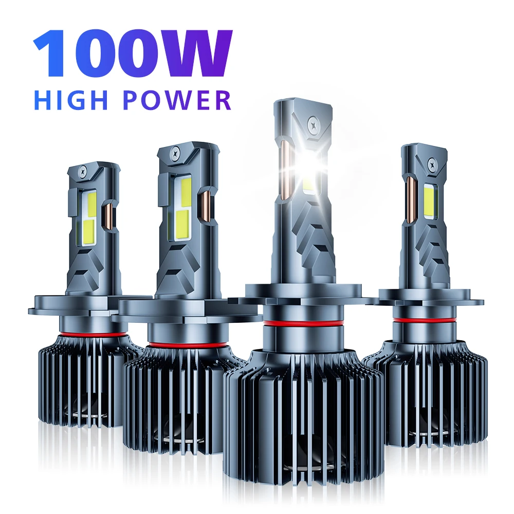 Patent 100W 6500K Super Bright H4 Led Headlight Bulb H7 Car Headlight H11 Led Headlamp Universal  Car Led Headlight