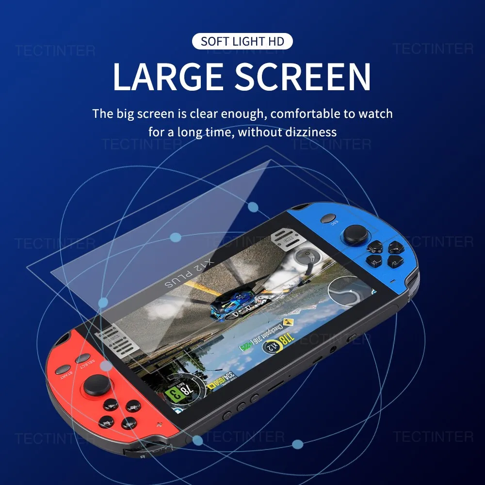 X7/X12 Plus Lettore di giochi portatile retrò 10000 giochi integrati Gioco classico Console portatile Console per videogiochi audio Uscita AV