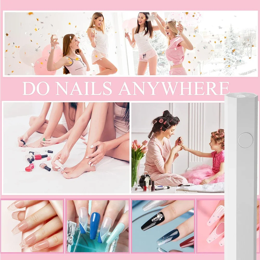 Mini UV Light Cure Nails Lamp Gel Nails LED Nail Lamp Gel Polish Manicure USB Nail Dryer for Fast Curing プリキュア 네일  nail freeze