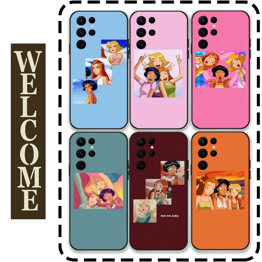 Totally Spies Cartoon Phone Case for Samsung Galaxy S24 Ultra S22 S23 Ultra S21 S20 5G Protective Silicone TPU Funda