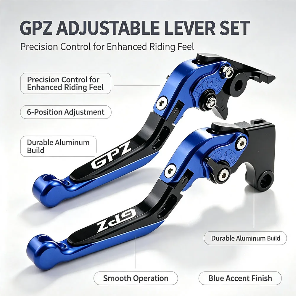 For Kawasaki GPZ900R 1990-1993 GPZ1100/ABS 1995-1998 Motorcycle Brake Clutch Levers CNC Aluminum Adjustable Folding Set Kit