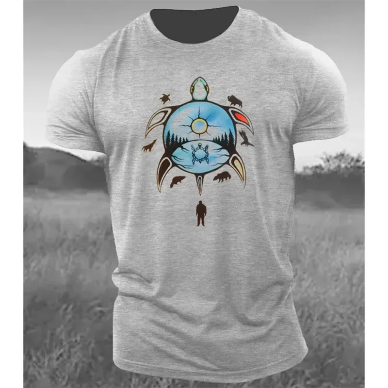 الحيوان تي شيرت للرجال الملابس فانوس الأسماك ثلاثية الأبعاد طباعة عناصر الرعب بلايز الصيف المتضخم م القمم الشارع ملابس كاجوال