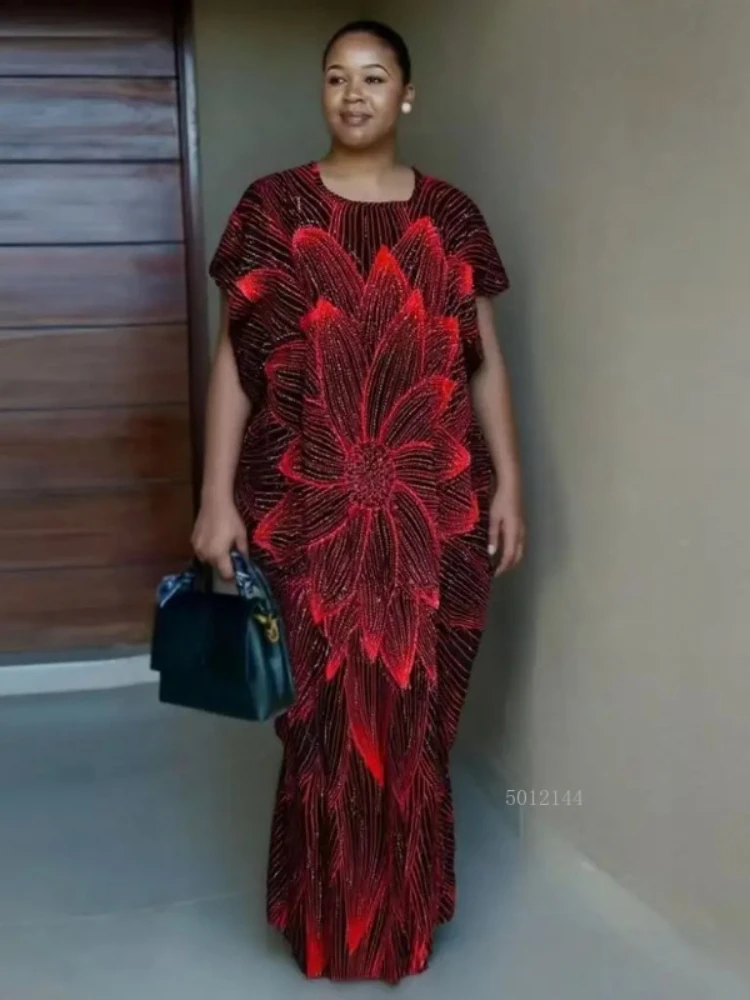 

2026 Новое модное дышащее повседневное хлопковое платье, женское весеннее платье в африканском стиле с принтом Ближнего Востока и платком с кисточками