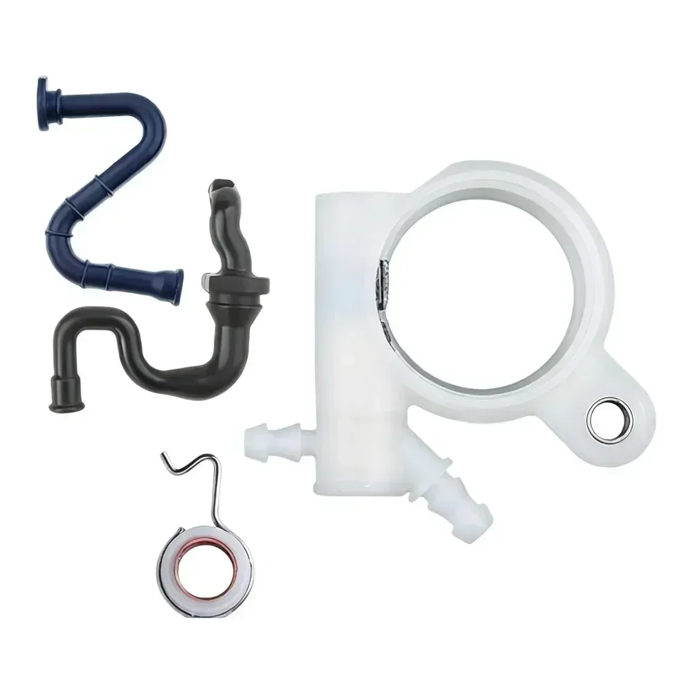 MS251 MS231 Parts White Oil Pump Hose Kit Plastic Material Easy Installation Improves Oil Flow For Chainsaw Repair