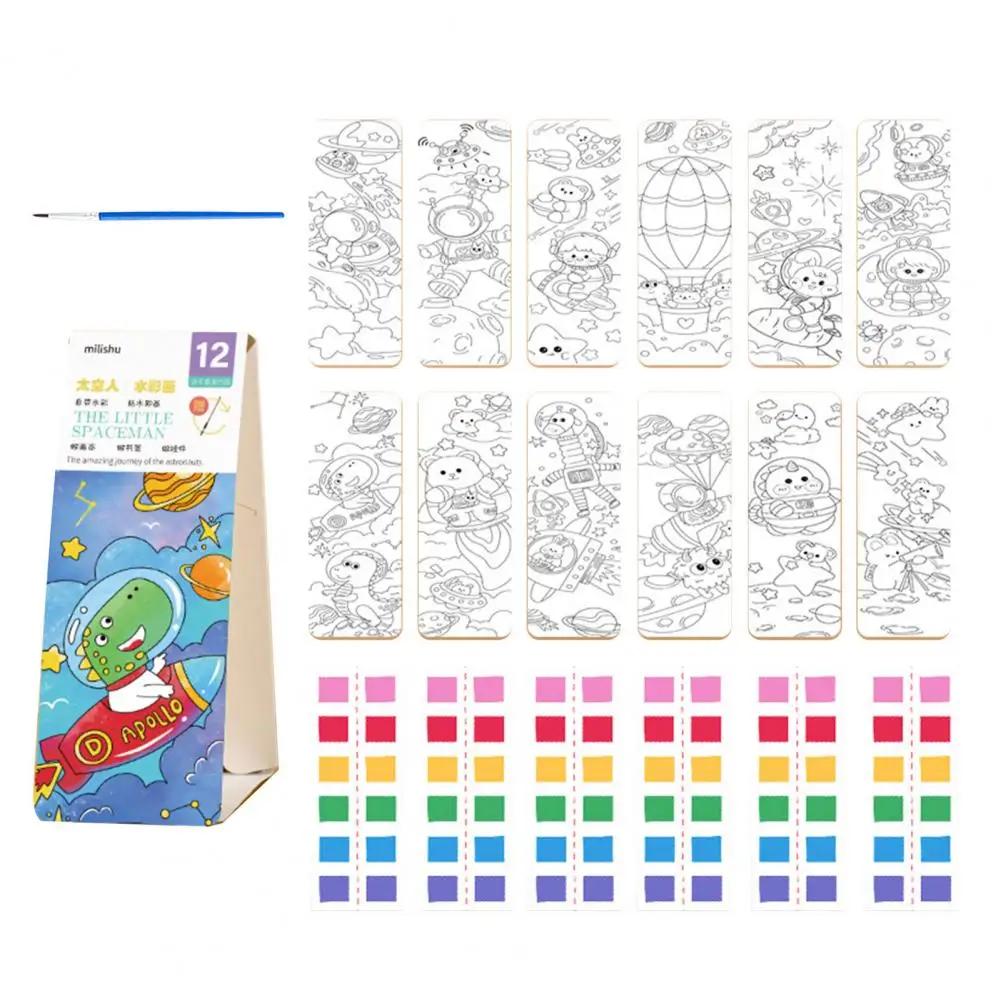 Libro de dibujo de acuarela para niños, libros de pintura para niños, libro de dibujo de colores vibrantes con 21