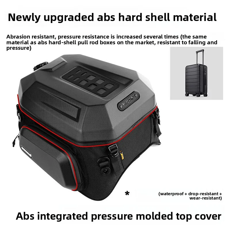 Motorcycle Helmet Bag Tail Bag Rear Seat Riding Backpack Hard Shell Waterproof Imitation Saimo Travel Storage Bag