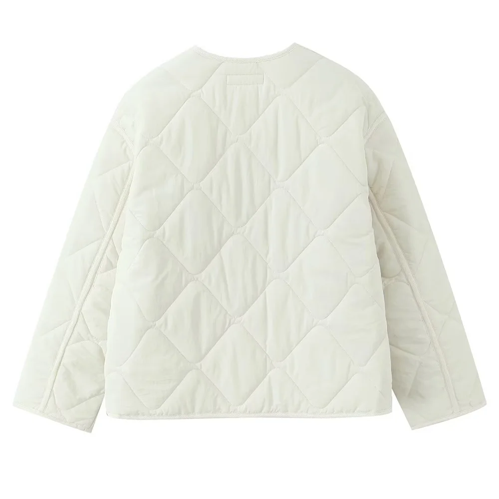 Giacca da giacca in cotone monopetto con decorazione tascabile girocollo allentata casual da donna nuova autunno