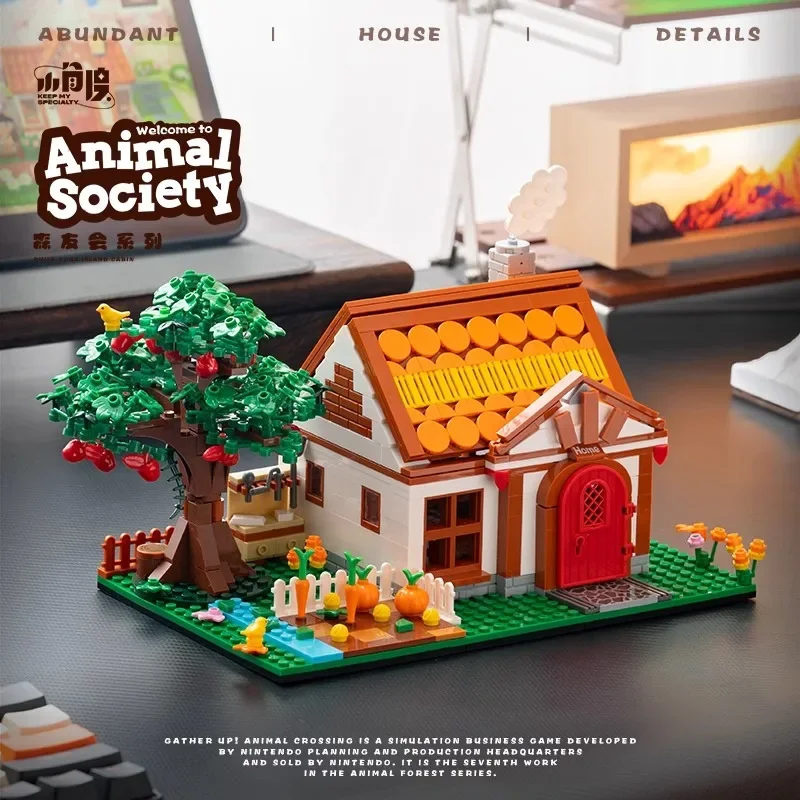 Children's Forest Friends Club Nick Store Girl's House Assembly Small Particle Building Street View Toy Gift