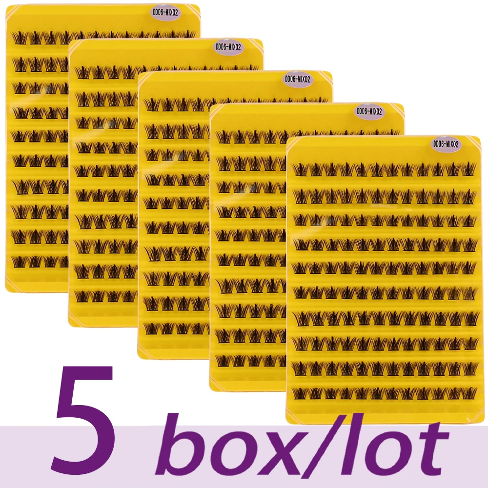 3er-Pack/5er-Pack Cluster-Wimpern, D-Curl, individuelle Wimpern-Cluster, falsche Wimpernverlängerung, natürlicher Look, wiederverwendbar