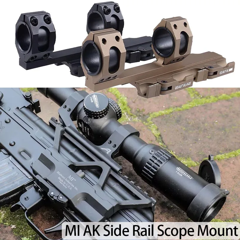 

MI AK Side Rail Scope Mount Optical Sight Mount GEISSELE AD Long Version Integrated Fixture For 11mm 20mm Picatinny Rail HK416