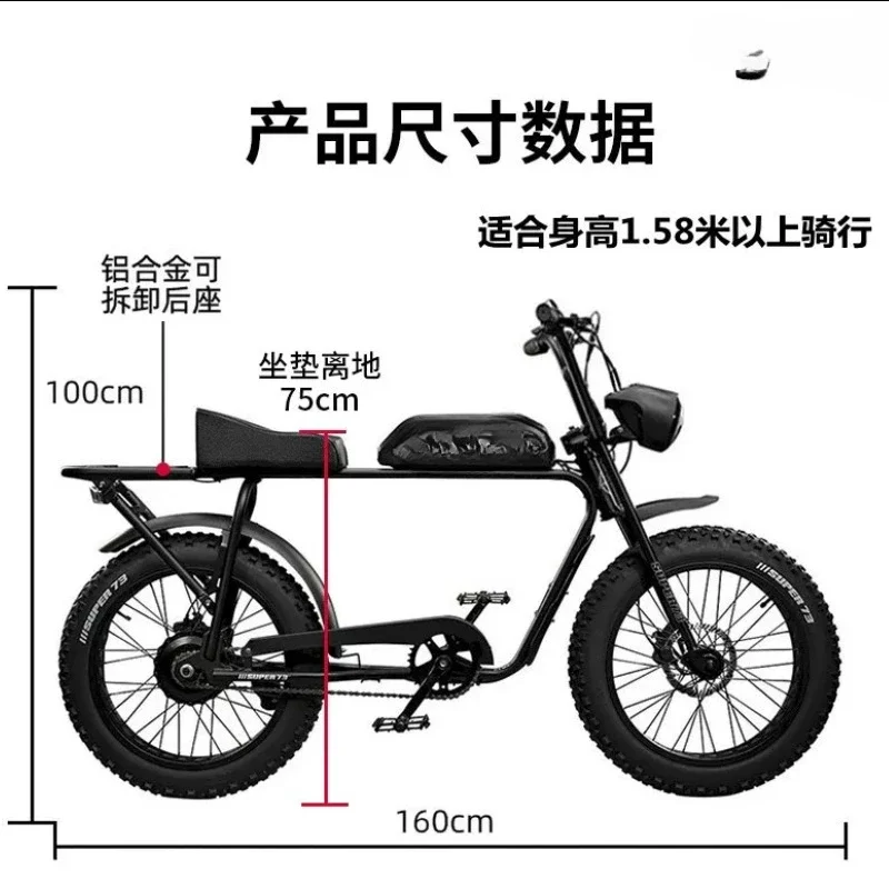 OEMOff-road vehicle wide tire pedal mountain snow bike power battery electric vehicle