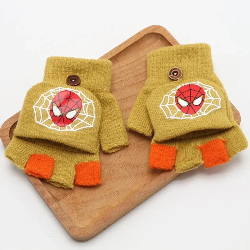 Marvel Spider-Man Guanti caldi per bambini Guanti invernali con copertura ribaltabile Bambini Ragazzo Sport all\'aria aperta Guanti a dita intere per